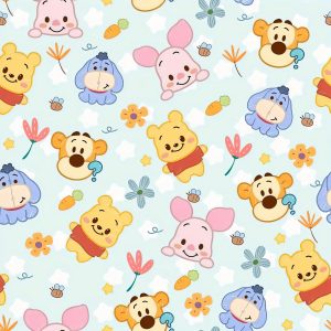 چرم فانتزی طرح پو pooh (نیم متر)